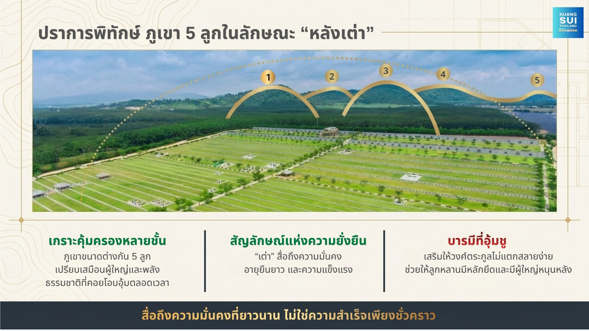 ปราการพิทักษ์ ภูเขา 5 ลูกในลักษณะ “หลังเต่า”