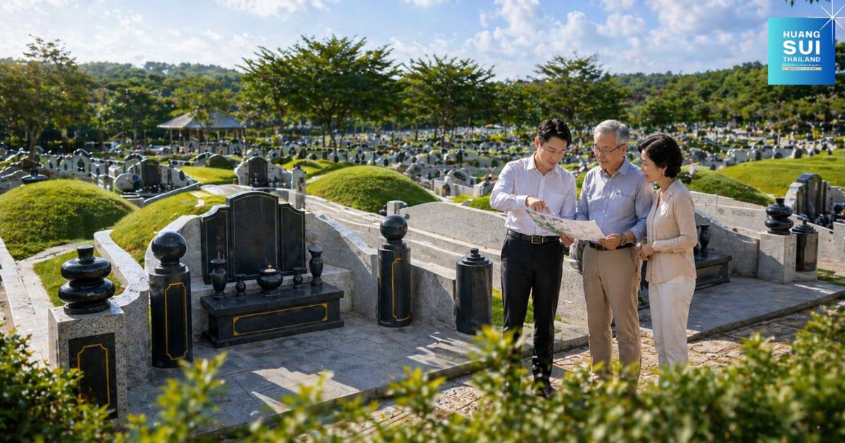 ซื้อที่ดินสุสาน ฮวงซุ้ย ต้องดูอะไรบ้าง ภาพโครงการสุสานบรรยากาศดีและเป็นระเบียบ